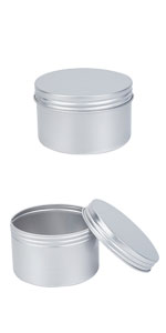 Round Metal Tins Tins with Solid Screw Lids Empty Tin Containers for Candles Arts Craft
