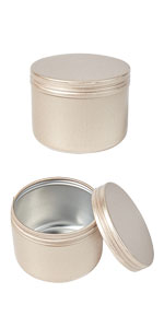  Tins Deep Solid Slip Top Round Tin Containers with Lids 