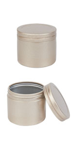 1 oz Round Tin Containers with Slip-on Lids Aluminum Deep Top Candle Tin Cans 