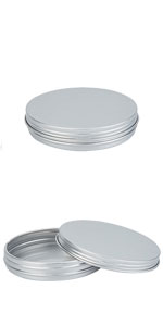  Large Metal Storage Tin Jars with Screw Lid Metal Round Tins Containers