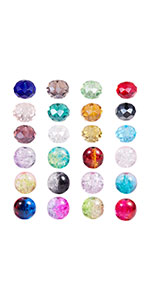 24 Color Crystal Glass Beads 