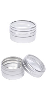 Aluminium Tin Empty Slip Slide Round Tin Containers with Flat Top Lids